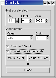 Spin Buttons