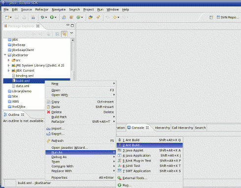 Run Ant build target from Eclipse