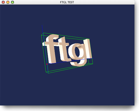 FTGL Demo screen shot