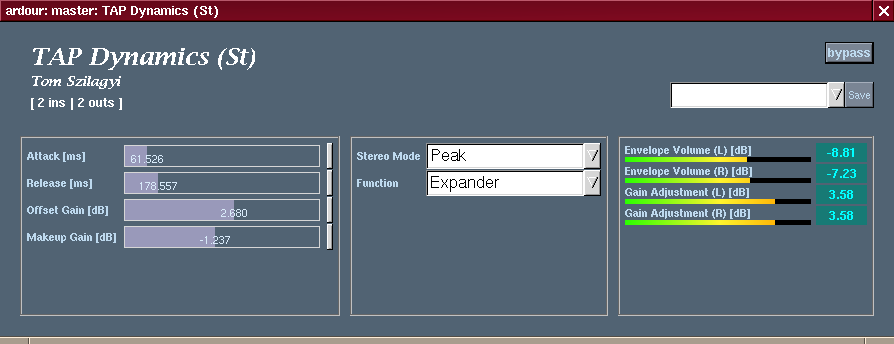 [TAP Dynamics (St) GUI as shown in Ardour]