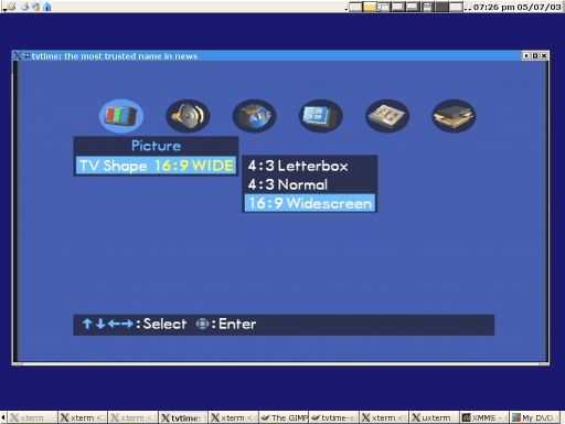 Setting to 16:9 on a Toshiba DVD player